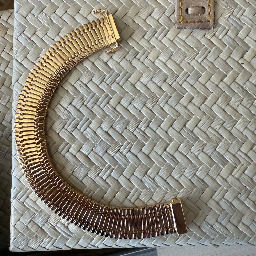 NEW Anthropologie Wide Snake Chain Bracelet - Picture 6 of 7